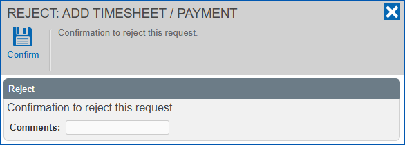 Timesheet Rejected Articles