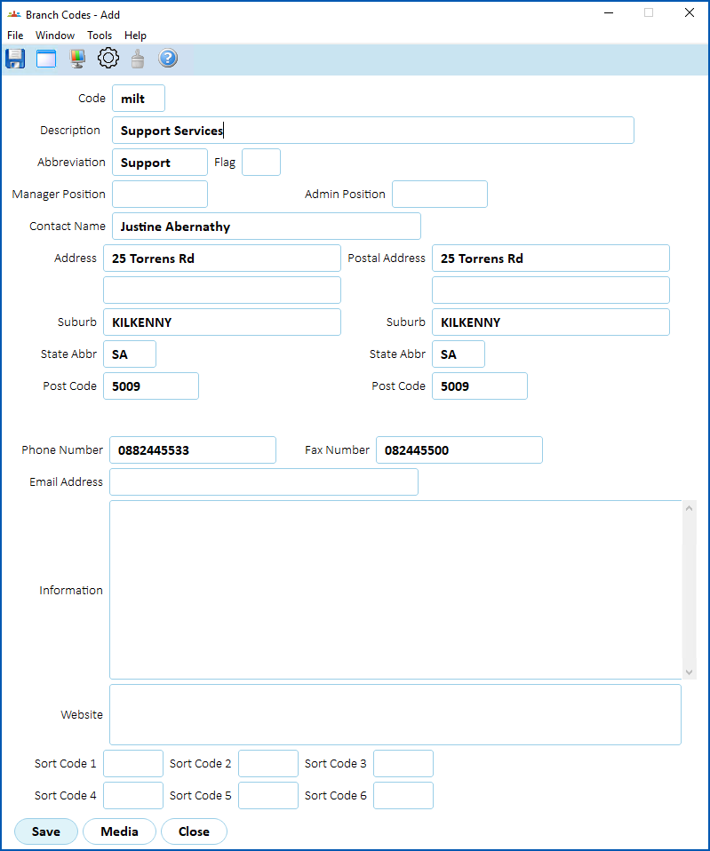 Branch Code Screen Articles